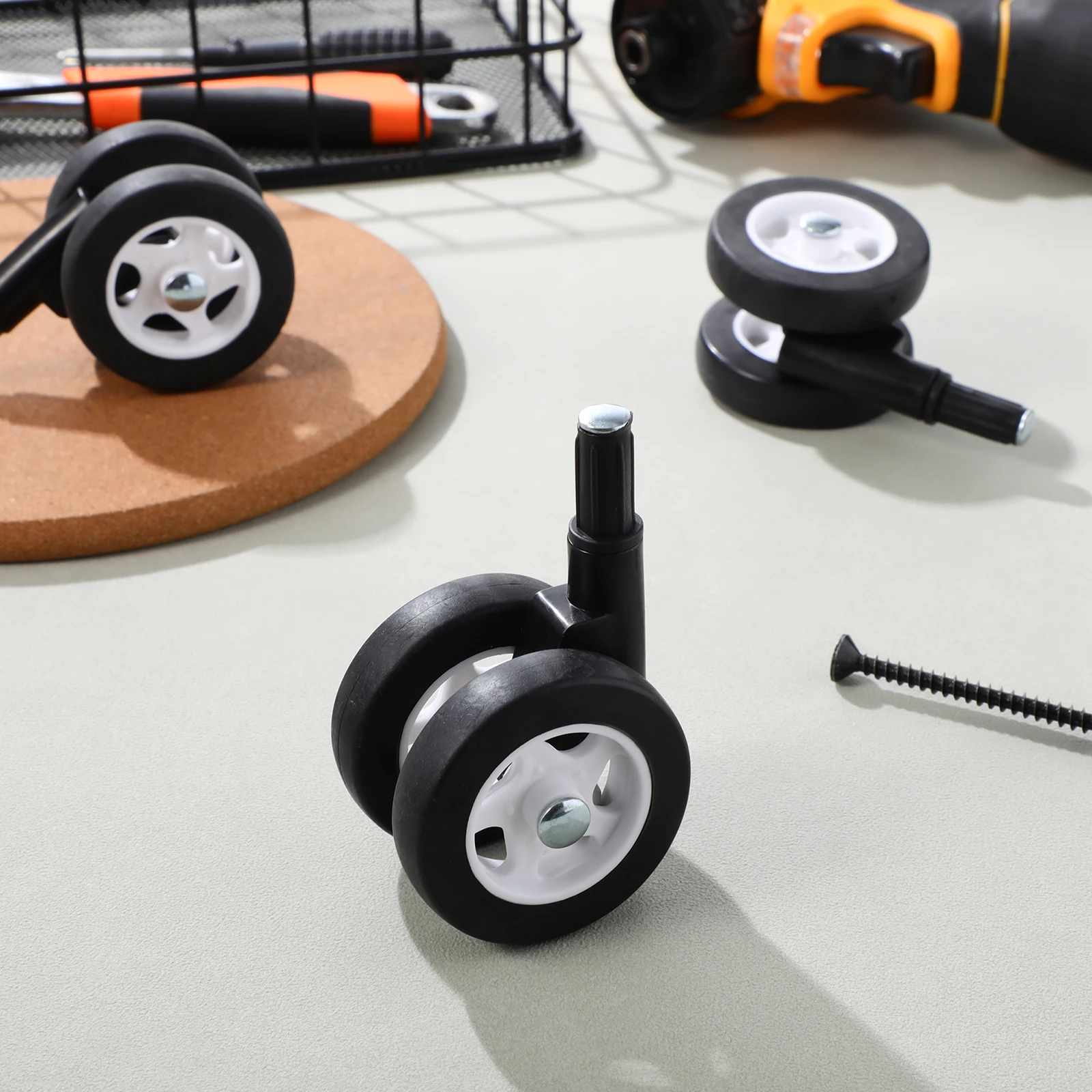 

4pcs Baby Stroller Wheels Walker Casters Toy Car Replacement Kit Components PP Parts Quiet Swivel Detachable Furniture Caster