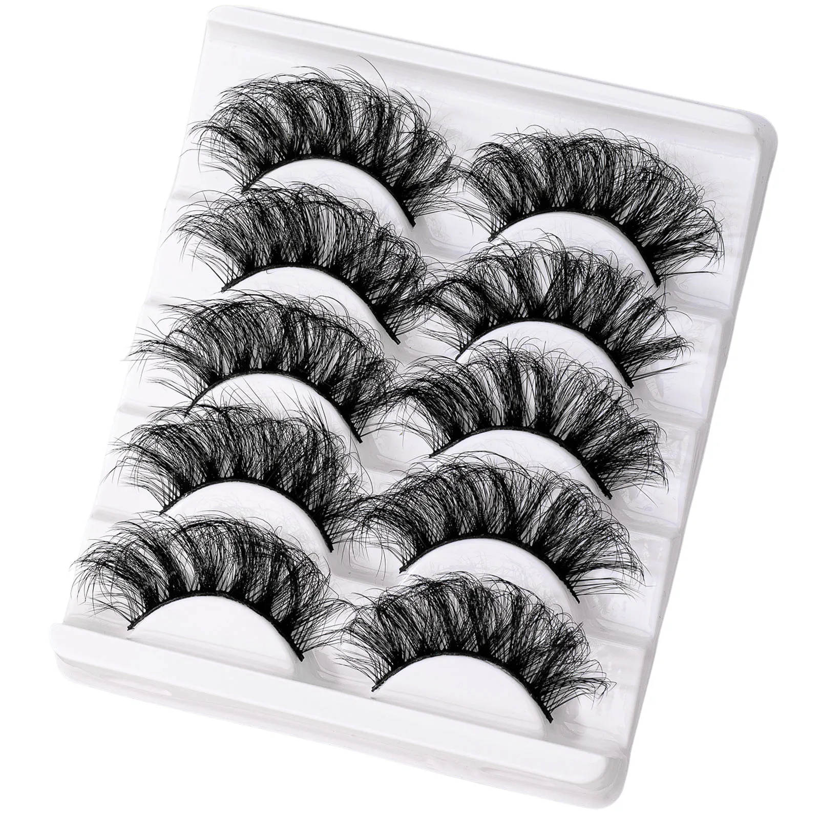 5 Pairs Super Curl Simulation False Eyelash Charming Look Curling up Eyelashes for Beauty Blogger Makeup Lover