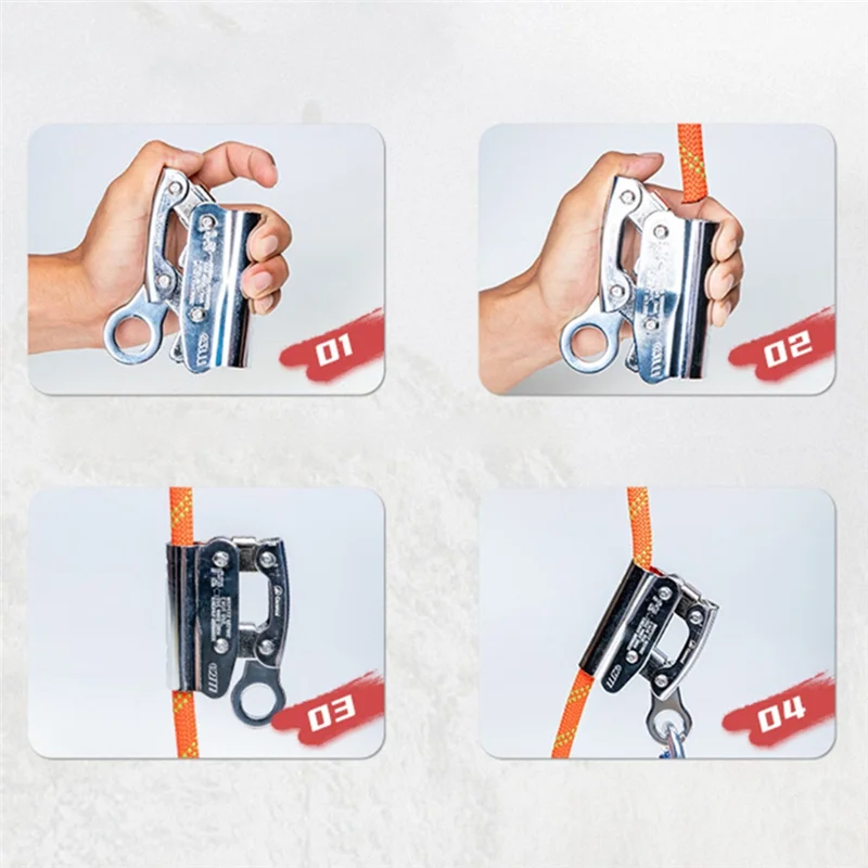 ABLL-クライミングカラビナクイックドローヘビーデューティセルフロックロープグラブクライミング落下保護空中作業ツール簡単インストール
