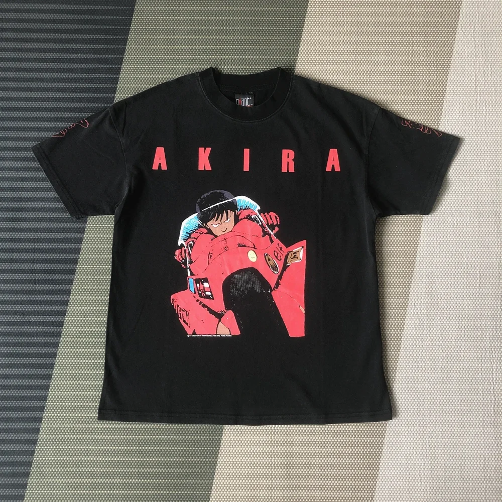 

SAINT OF MICHAEL Streetwear Akira Cartoon Locomotive Graphics Vintage Clothing Casual Loose Tops Tees T Shirt For Men Unisex