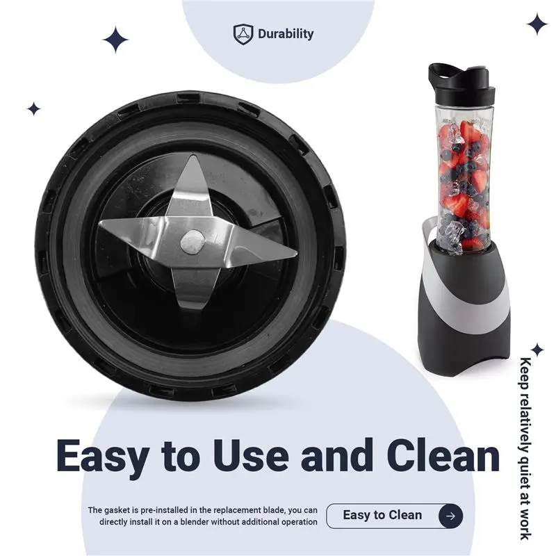 [B25B!】 Blend Accessory Compatible For OSTER BLSTPB ,For BLSTPB2 Blend 250W Knife Holder Juicer Cup ,Black