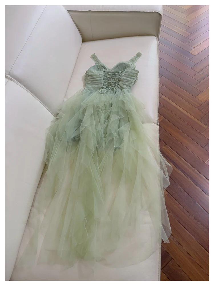 Ele Een دانتيل بدون أكتاف Dr Prince Sle مسائي مطرز بشكل كبير دكتور كاجوال للعطلات طويل دكتور مثير نايلون S...