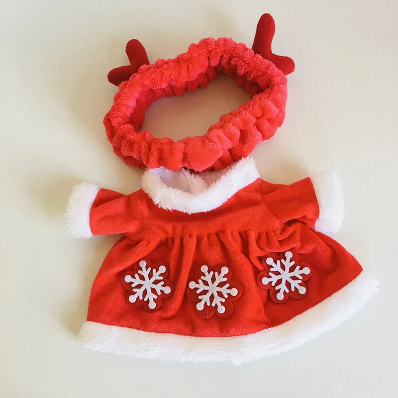 Accesorios para muñecas de 30cm, ropa de oso conjunto, conjunto de falda de Navidad, vestido Kawaii, ropa bonita y exquisita para muñecas de algodón, regalo