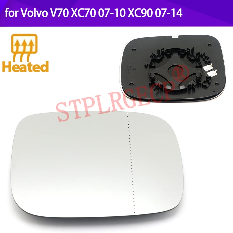 Stplrgecp Passenger Driver Side Left or Right Door Side Heated Wing Mirror Glass Lens for Volvo V70 XC70 07-10 XC90 07-14