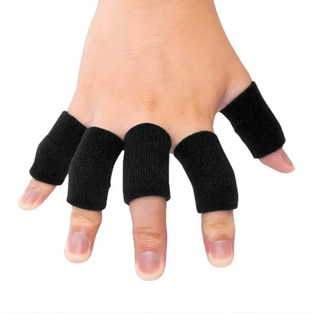 10Pcs New Cotton Breathable Sports Finger Sleeves Elastic Soft Finger Sleeve Protectors Finger Guard Athletic Activities