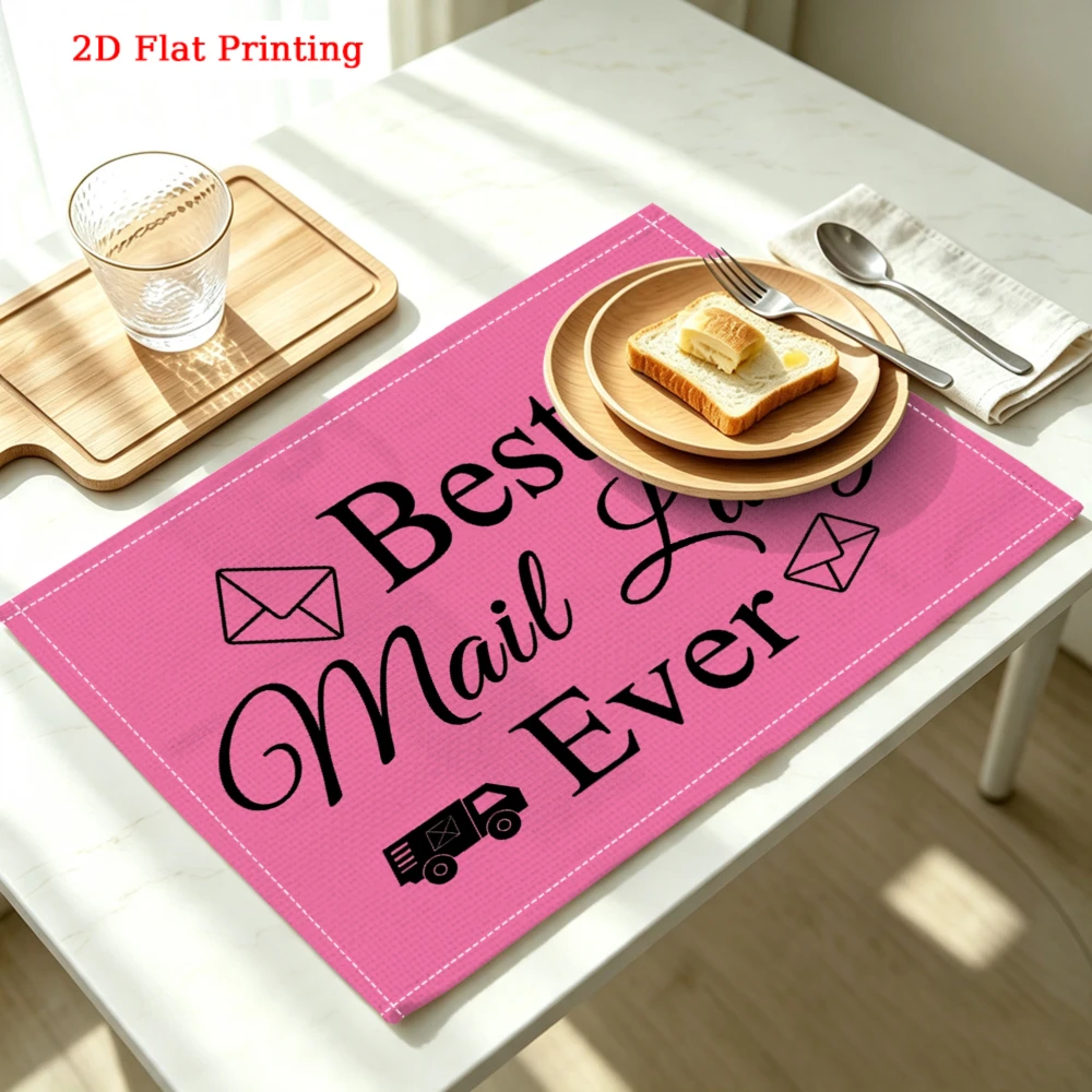 Best Mail Lady Kitchen Placemat Best Mail Lady Linen Pad Dish Coffee Cup Table Mat 1PC 30x40cm