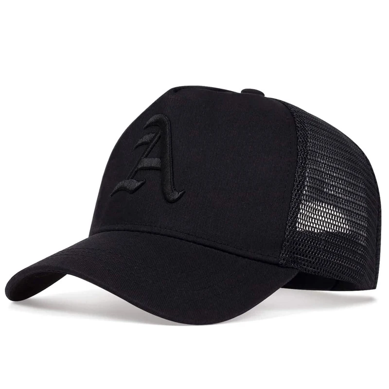 Unisex Baseballkappen mit Gothic-Buchstaben-A-Stickerei, Frühling/Sommer, Outdoor, verstellbar, lässige Hüte, Dad Hat, Sonnenschutzhut – Detail 2
