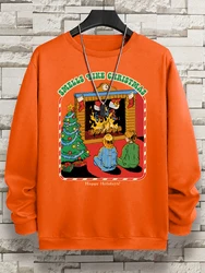 Smells Like Christmas Funny Comics Men Hip Hop Oversized Sweatshirts Oversized Fleece Menswear Autumn Loose Hoody Fashion Hoody