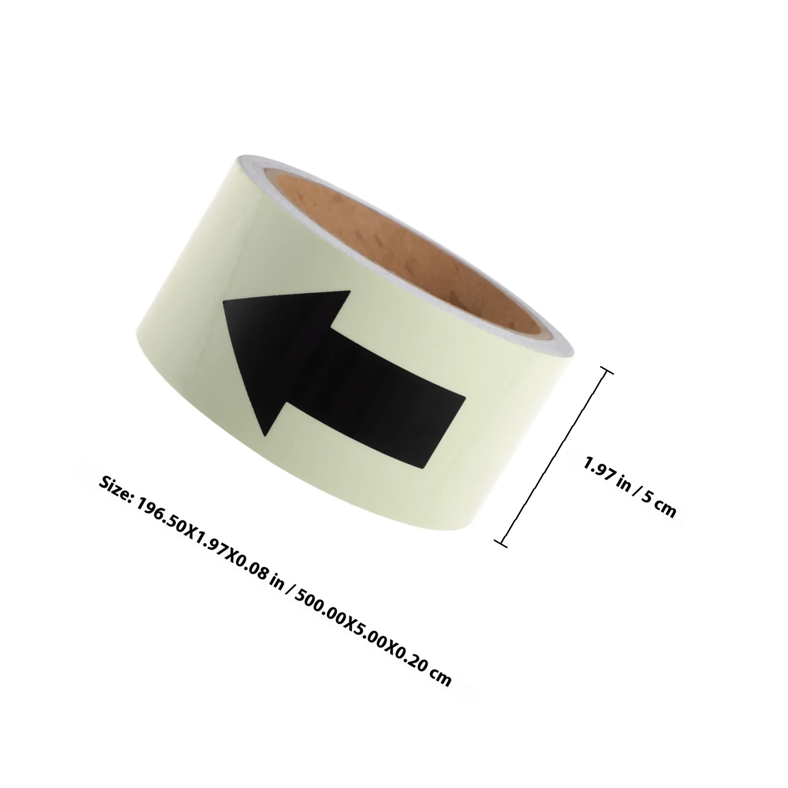 1 Rolle im Dunkeln leuchtendes Leuchtband, grün, schwarz, PVC-Treppenrichtungsanzeige für den Innen- und Außenbereich, leuchtend