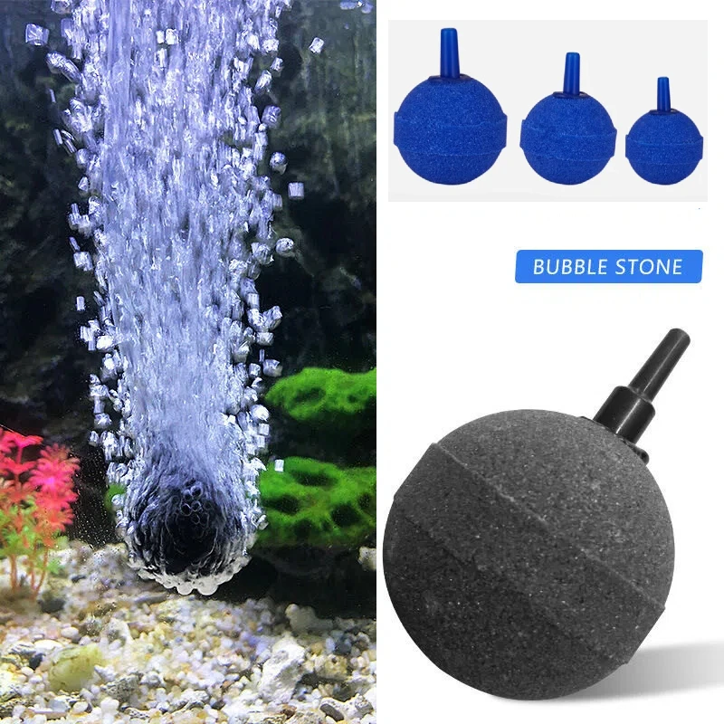 10Pcs 2/2.5/3CM Aquarium Durable Round Air Stone Mineral Bubble Diffuser Airstones for Aquarium Fish Tank Pump and Hydroponics