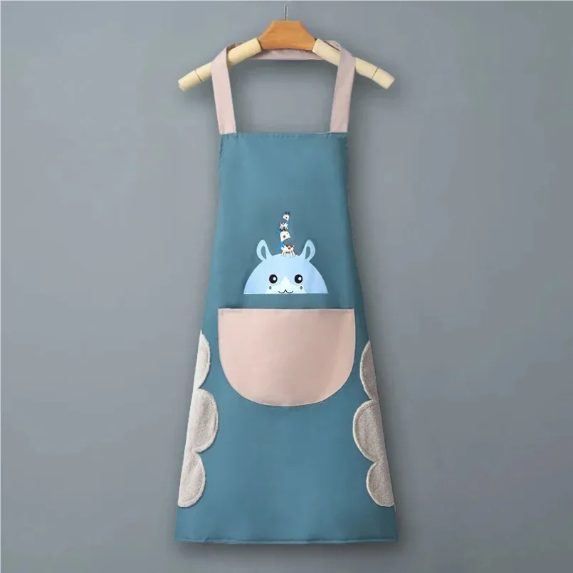 Home-use Washable Kitchen Apron for Cooking Waterproof and Oil-proof Fashionable for Men and Women Adult Workwear