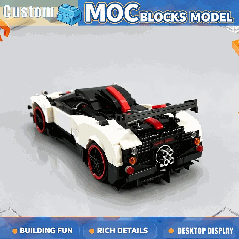 971 PCS Italian Supercar Roadster Open Top Model Custom Building Blocks Creative Assembly Toy Collection Display Gifts Display