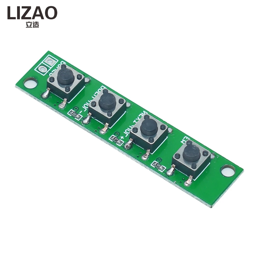 5PCS Bluetooth Amplifier Matching Key Board, 4-Button Light Touch Switch Control Board for Audio Module Function Control