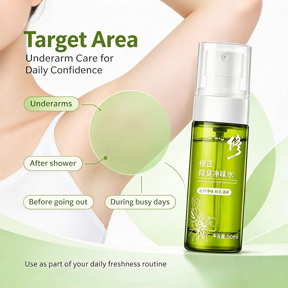 Underarm Deodorant Spray Odor Long-Lasting Freshness Control Gentle Skin Care Armpit Odor Care Antiperspirant Both Men and Women
