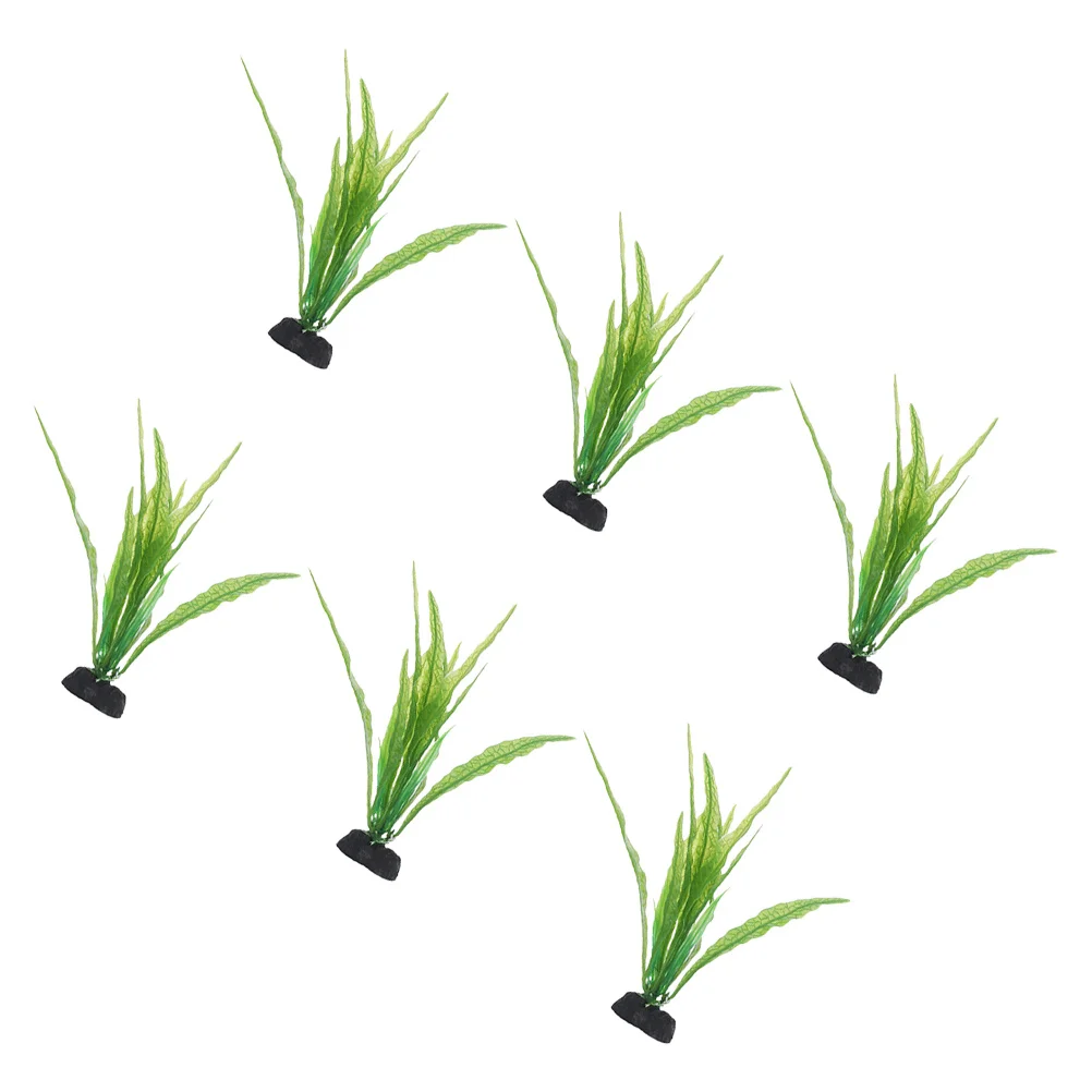 

6Pcs Fish Tank Artificial Aquarium Plastic Grass Plants Decoration Aquarium Landscape Accessory Aquatic Plants