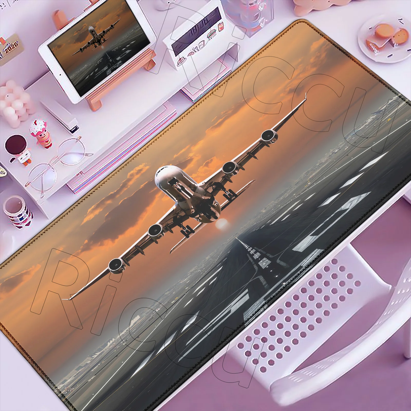 

Коврик для мыши для пилота самолета, большой игровой компьютерный геймерский коврик для клавиатуры ПК, коврик для мыши, нескользящие коврики для мыши, настольный коврик в самолете, новый коврик для микрофона