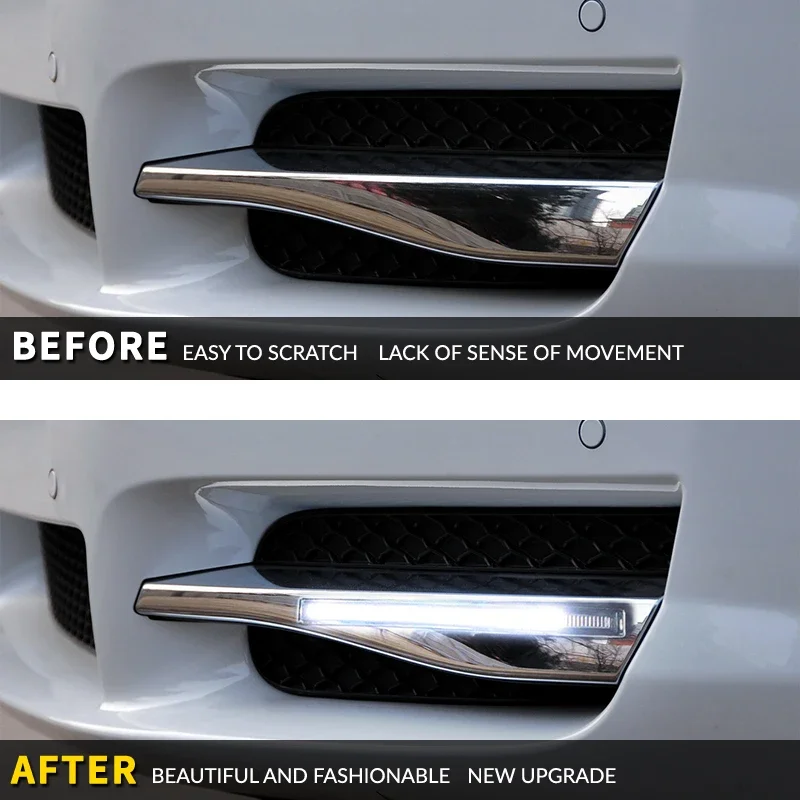 

1 Pair Car 12V White Led Daytime Running Lights DIY Fog Lights Drl Lamp With Harness For Jaguar XF 2008 2009 2010 Styling