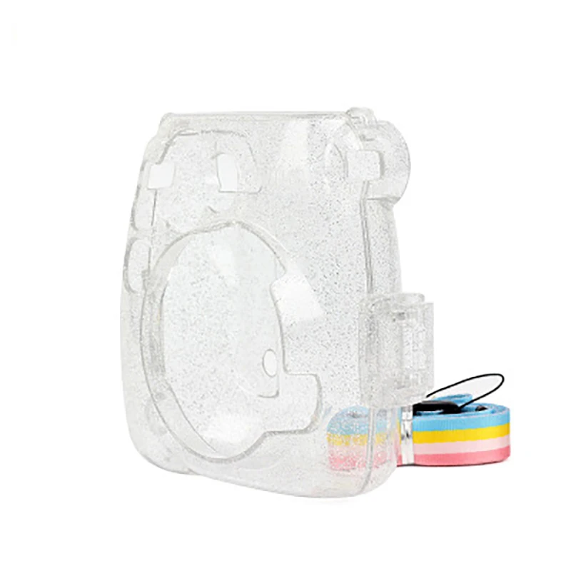 For Instax Mini 9 Case Transparent Plastic Cover Instant Camera Protect bag With Strap For Fujifilm Instax Mini 9/ 8 /8+