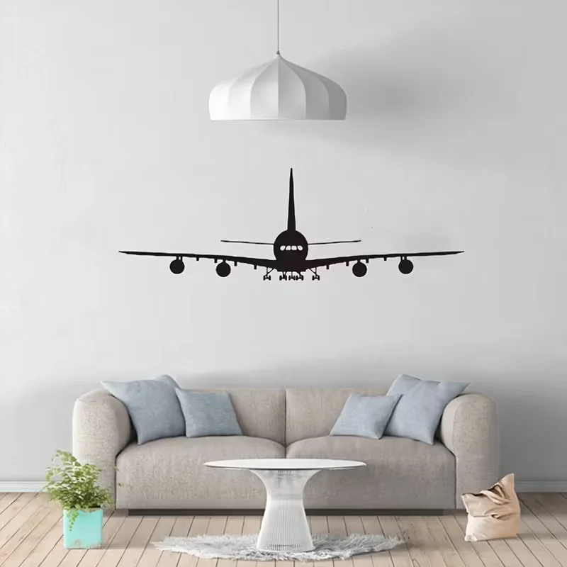 Vinyl Removable Stickers for Home Decor The Airplane Is Preparing to Land Living Room Bedroom Room Wall Decals