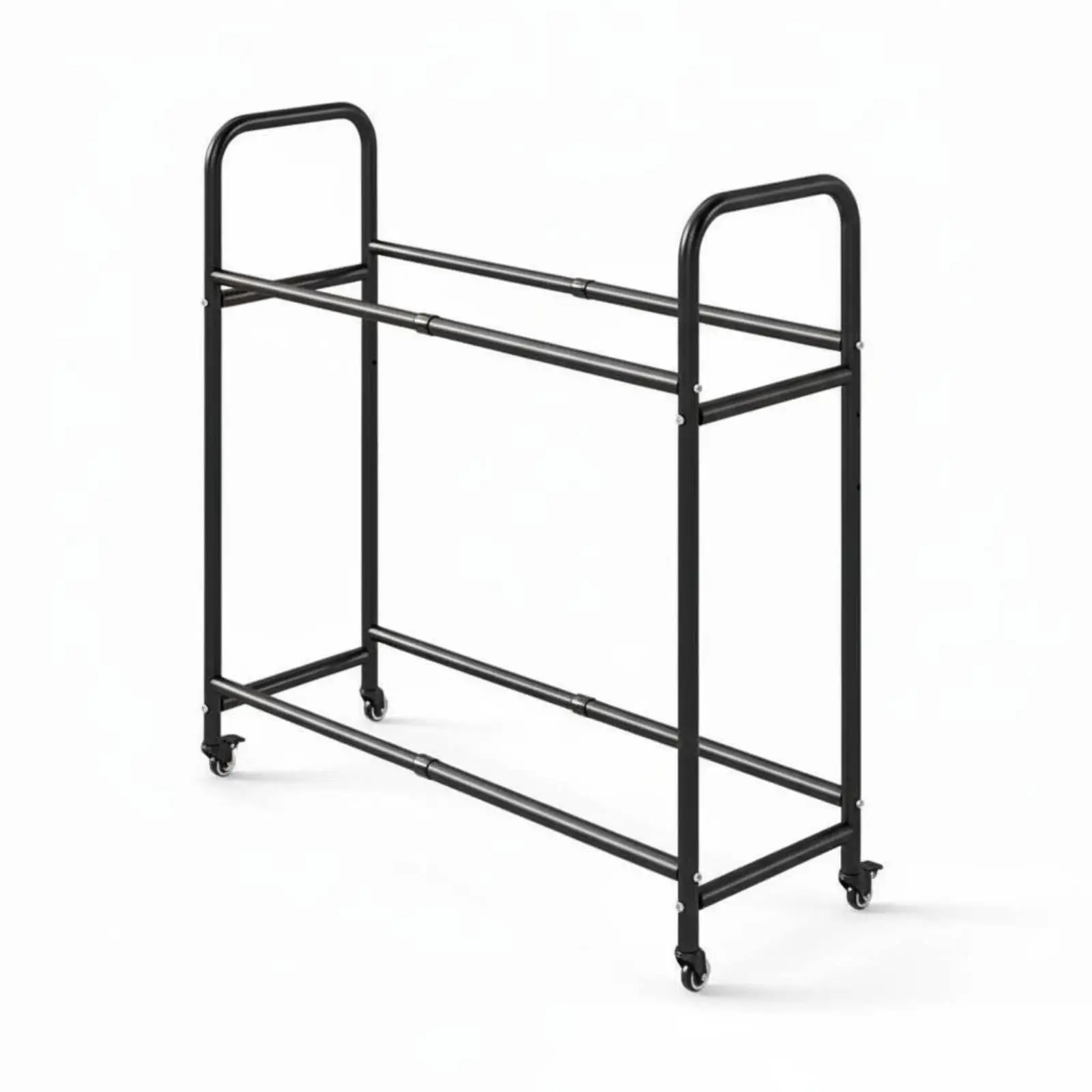 Space Saving Rolling Shelf for Tire Storage with Adjustable Length Heavy Duty Metal Garage Rack