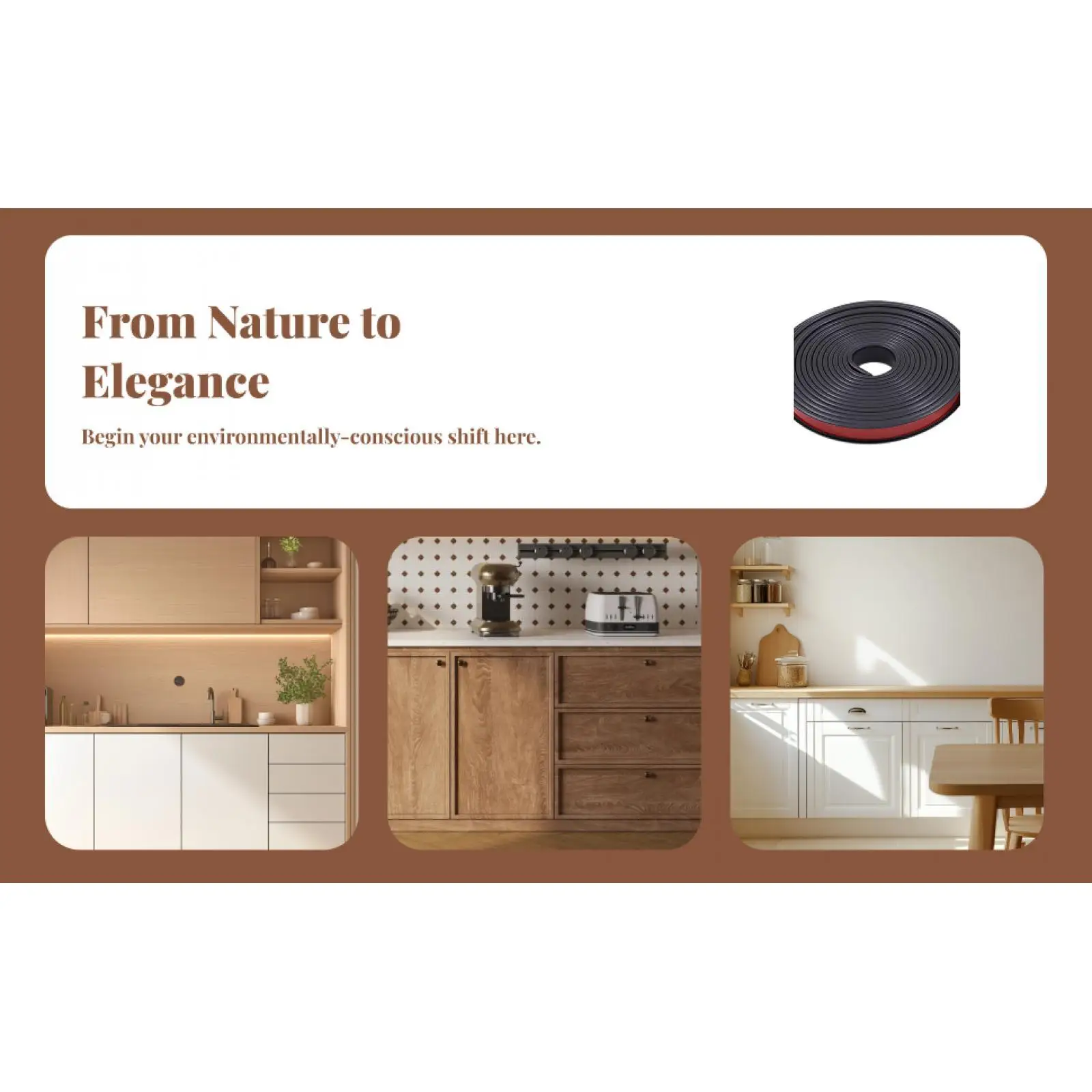 

Furniture Edge Protector DIY U Shaped Edge Banding Self Adhesive Veneer Trim for Countertop Wood Boards