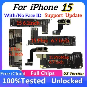 Bilashmart Tested Motherboard iPhone 15 Pro Max Clean iCloud 15 Pro Unlocked Logic Main board Support iOS Update E SIM US Version