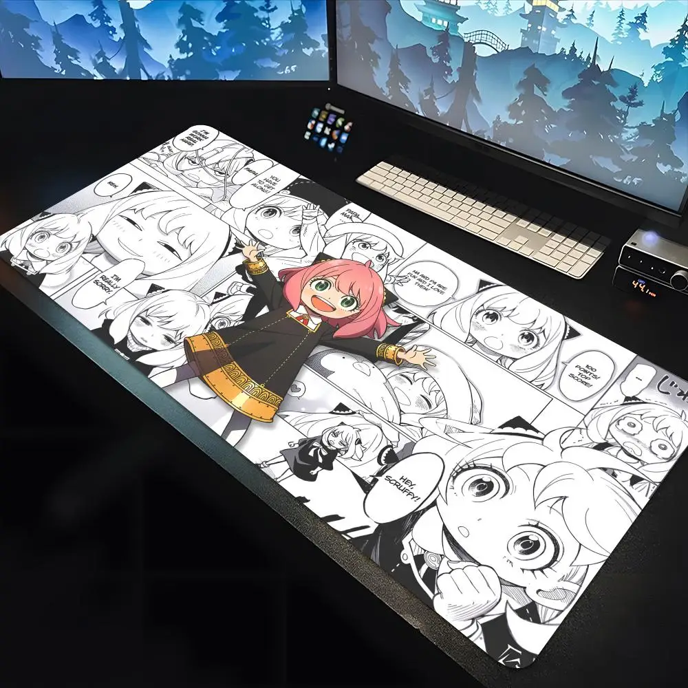 عائلة تجسس-لوحة ماوس للألعاب مانعة للانزلاق ، لوحة مفاتيح كبيرة ، لوحة مكتب ، سجادة لاب توب ، مطاط ، 48x40 ، 80x40 سم #6