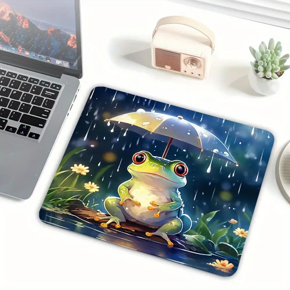 Cute Rainy Frog Non Slip Mouse Pad  small size mouse pad  rubber keyboard mouse carpet anti-slip gamer  mouse pad
