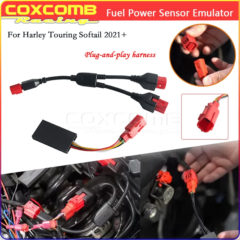 ECU Warning Light Eliminator Harness Module Solve Open‑Pipe Torque Exhaust Upgrade For Harley 3‑Sensor Touring Softail 2021‑Up