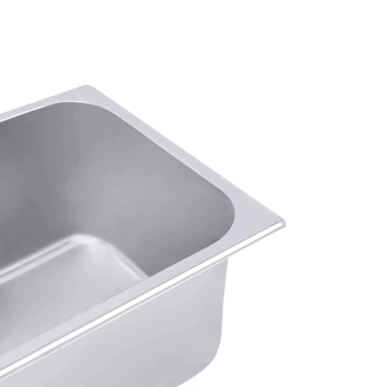 

[Christmas] 4 Packs Stainless Steel Hotel Pan 1/2 Size X 6 Inch Deep Metal Tray Sets Food Storage Container 22 Gauge/0.7Mm Thick Comm