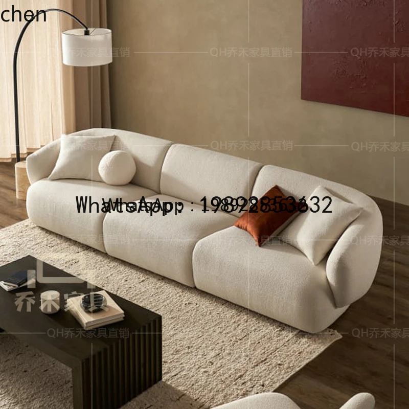 X5  simple curved fabric sofa living room apartment straight sofa living room decoration