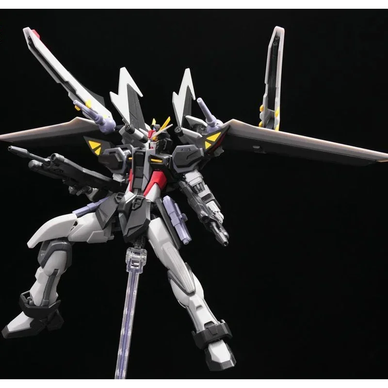 Bandai-Figurines d'action Anime pour garçons et filles, GUNDAM, ROBOTSERIESSTRIKE, GAT-X105E noire, Jouets de Noël pour enfants, Authentique, Original