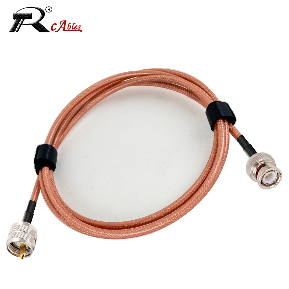 RF Coaxial RG400 Cable PL259 UHF Male Plug to BNC Male Straight Low Loss 50-3 50 Ohm DC-6GHz RF Coaxial Cable Jumper Adapter