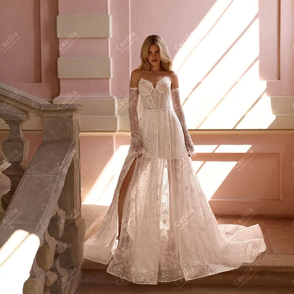 

Gorgeous Wedding Dresses Elegant Bridal Gowns Lace Appliques Off The Shoulder Robes Charming Customized Vestidos De Novia 2025