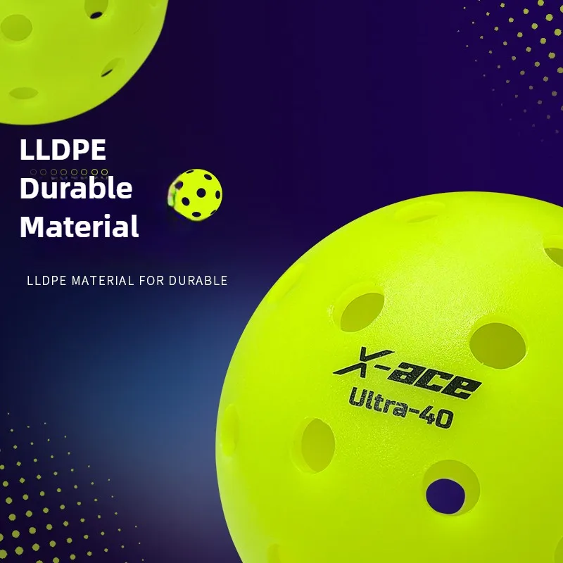 X-ACE Ultra40 Pickleball Outdoor Training Balls Harder,LLDPE