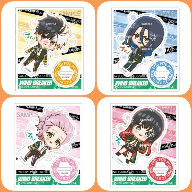 Anime0WIND0BREAKER0Acrylic0Stand010CM0Q0version0figure0Keychains0Sakura/Tsubakino/Suo0Model0Cosplay0Ornament0Accessories0Gifts