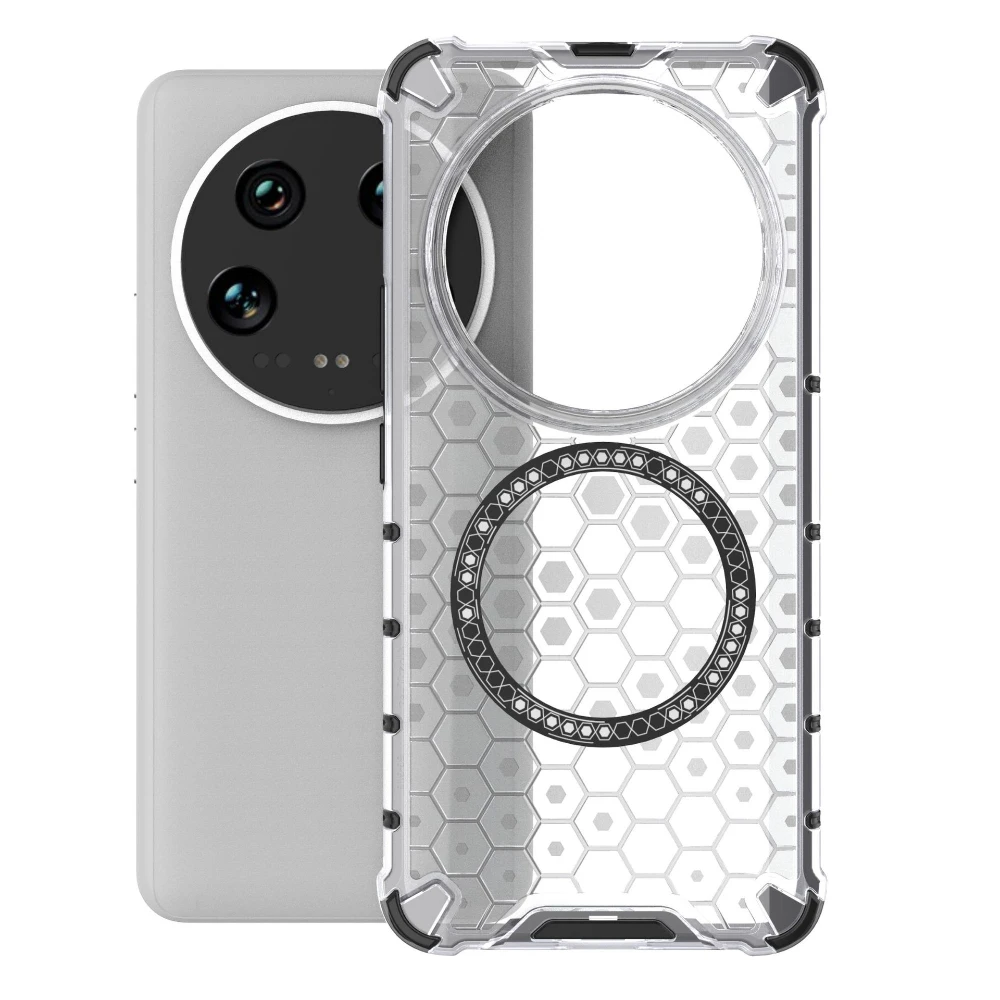 2 in1 Full Protection Shockproof Magnetic Phone Case for Xiaomi Mi 13T 14 13 12 Pro Ultra 12S Poco F6 X6 Case Translucent Cover