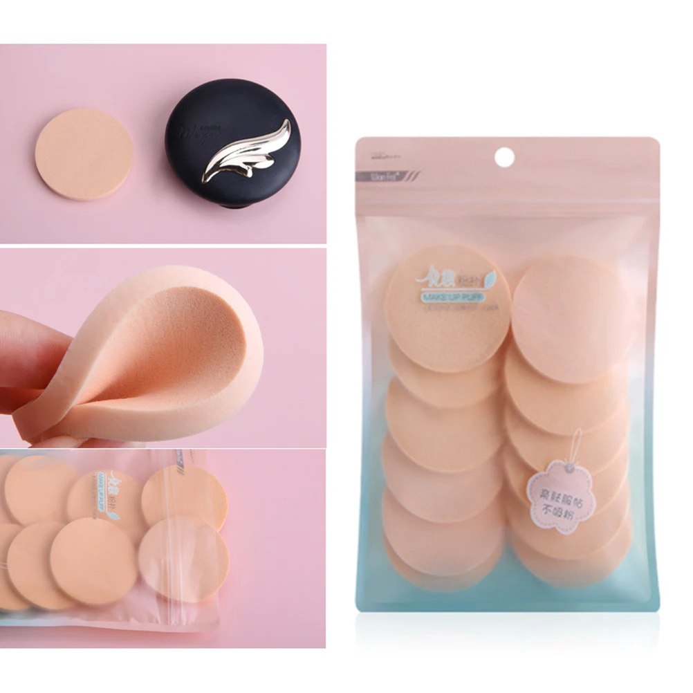 

24 Pcs Makeup Sponges Powder Puff Applicator Face for Pink Round Facial Beauty Women Soft