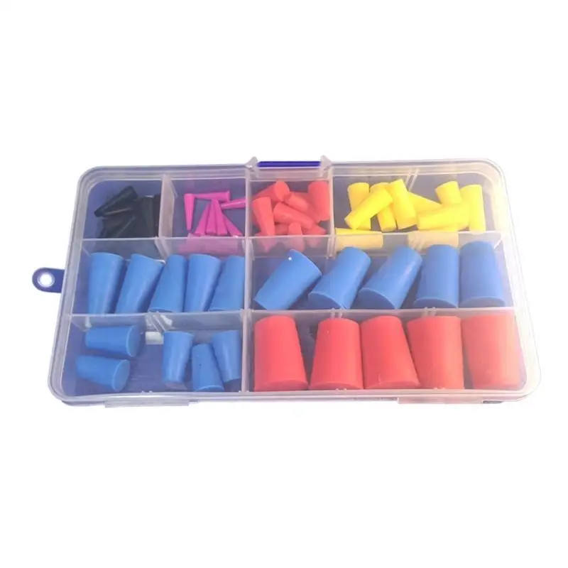 

652F 60pcs Silicone Plugs Tapered Hole Plugs for Maskings Hole During Powder Coating