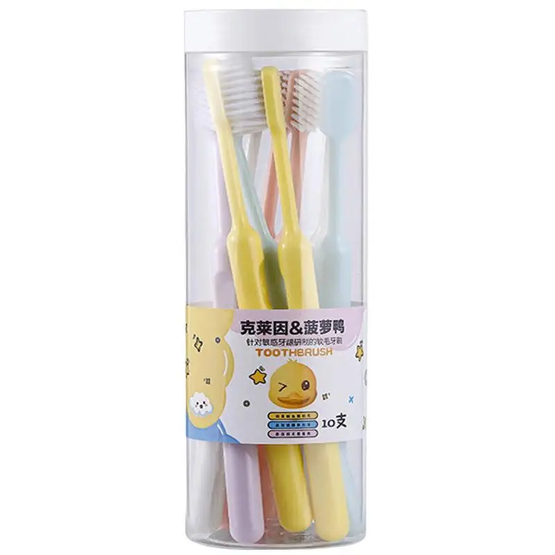 Toothbrush for Household Travel Toothbrush Soft Cleaning Toothbrush for Sensitive Teeth Round Handle Bathroom Accessories