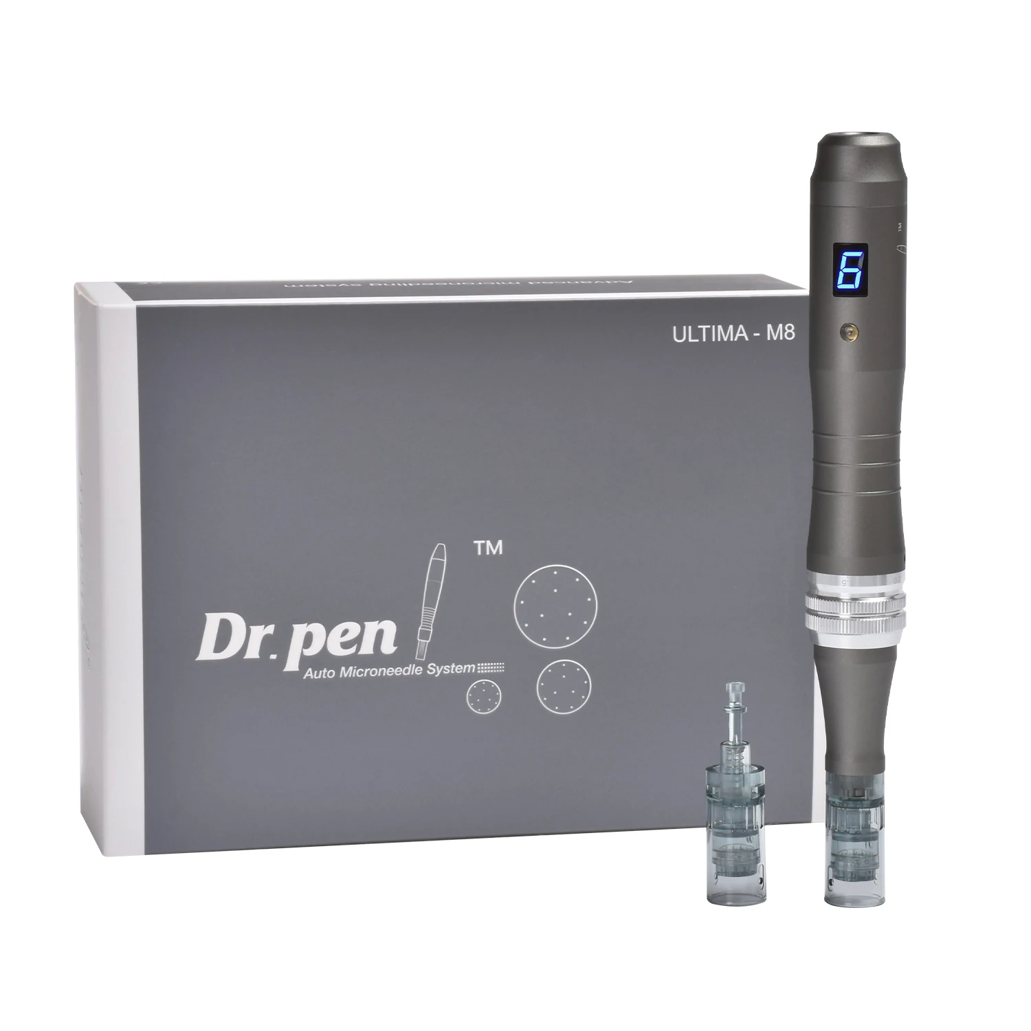 Dr pen Ultima M8 With 22 Cartridge Wireless MTS Derma Microneedle Pen Kit Professionals Use Beauty Machine Needle length 0.25 mm