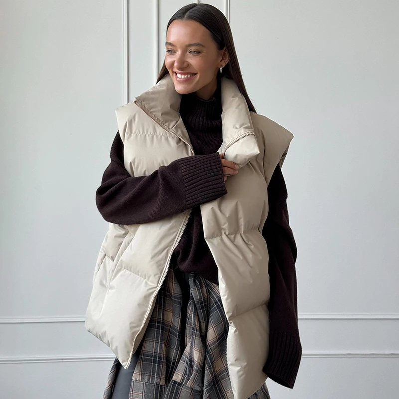 Ticketsx Women's Sleeveless Sports Casual Warm Top Autumn Winter Cotton Vest Jacket  Loose Vest Jacket Female Cotton Outfits