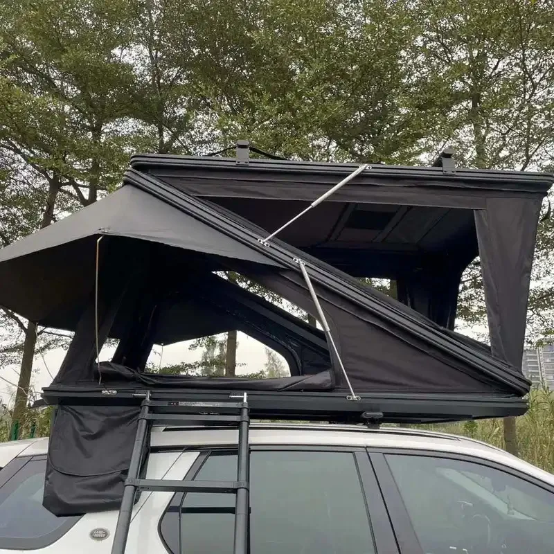 

DrunkenXp Z Shape Aluminum Hard Shell Waterproof Ox Fabric Big Space Camping Car Roof Top Tent