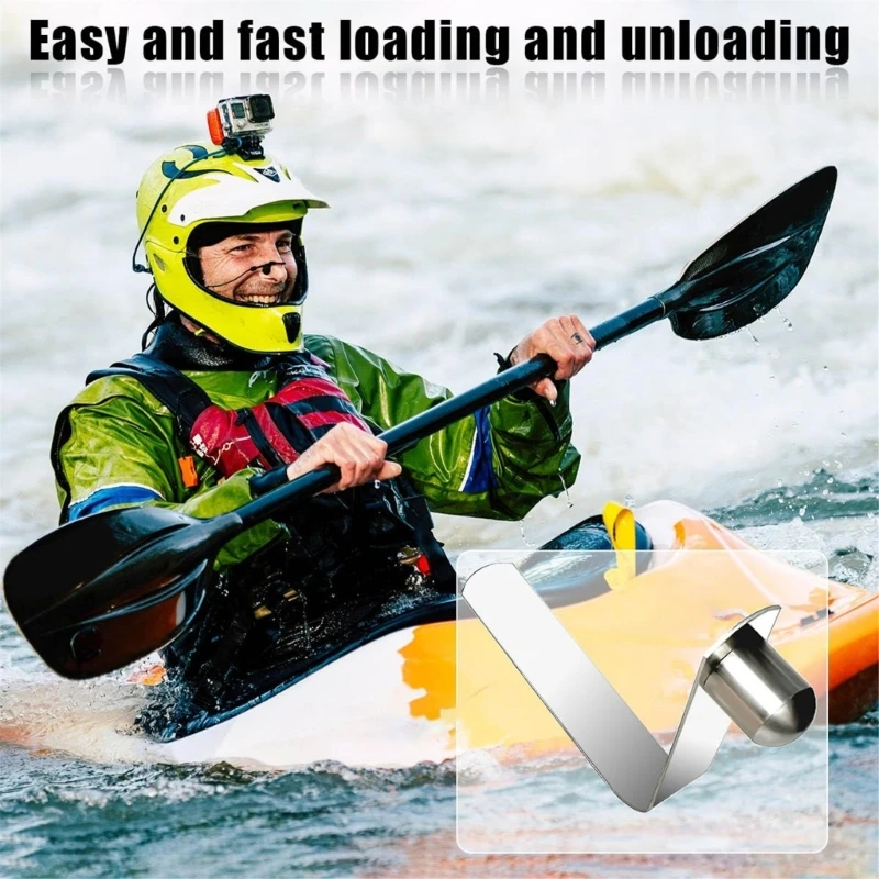 6Pcs Stainless Steel Kayak Paddles Spring Clip Replacement Awning Tent Poles Push Button Clip Tube Locking Pin Clip