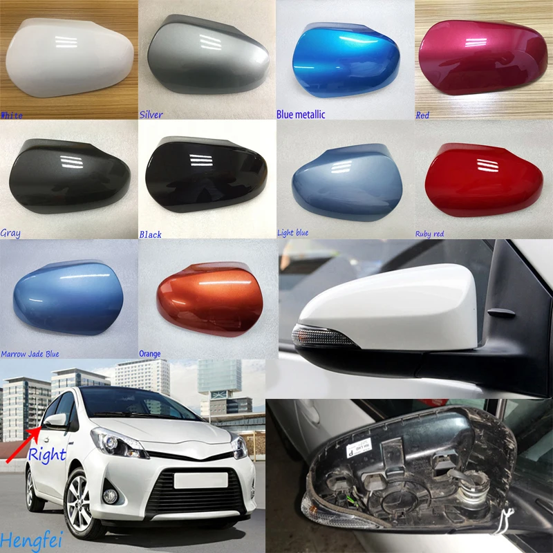 Oryginalne akcesoria samochodowe do Toyoty Yaris HYBRID 2012 ~ 2020 Osłona lusterka wstecznego Obudowa lusterka wstecznego Obudowa lusterka