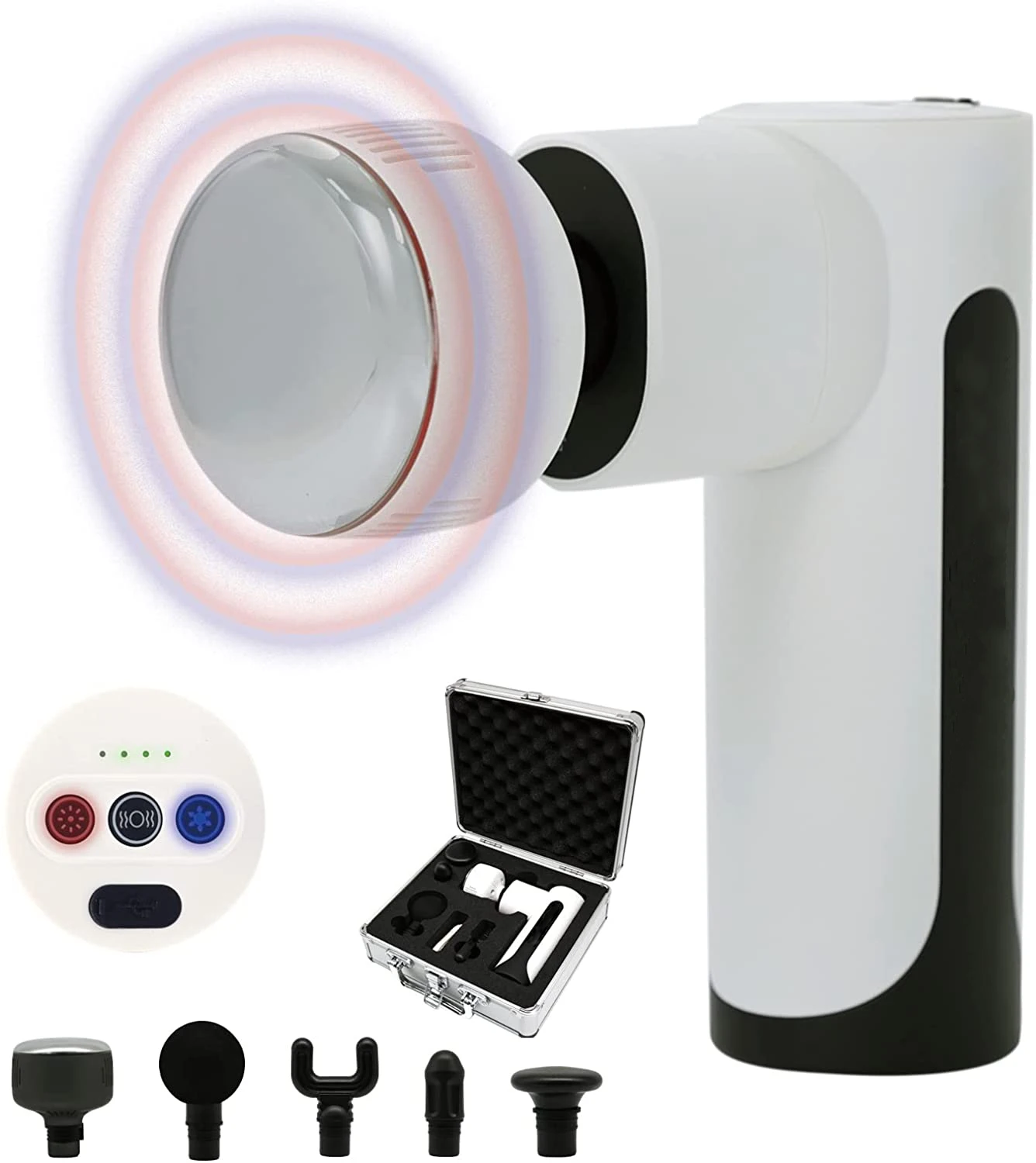 Portable pocket massage gun, high quality heating cold compress, deep muscle massage c charger
