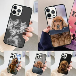 Cartoon Cocker Spaniel phone case Cover For iPhone 14 15 16 Pro Max SE 2020 coque For apple 11 12 13 Pro Max Mini 7 8 Plus