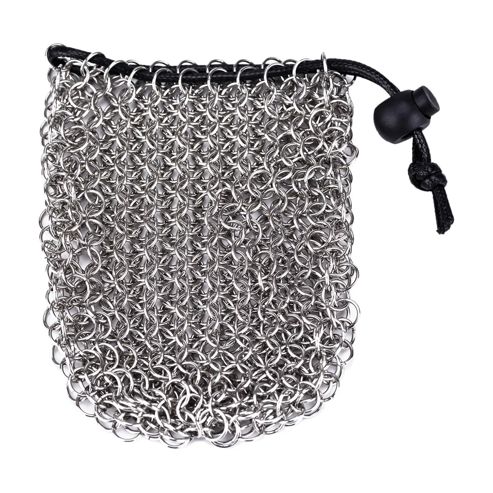 Portable Chainmail Dice Bag Stainless Steel Rust-Proof Durable Gift DND Dice Pouch Board Games Bag for Table Game Coins Keys