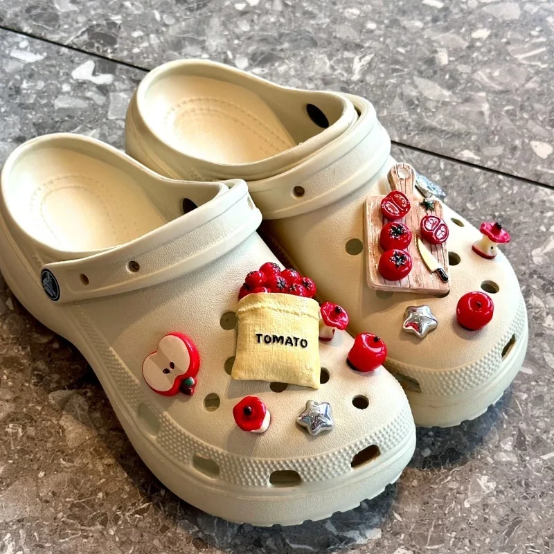 Cute And Fresh Creative Shoes Charms Abs Faux Fruit For Shoe Decoration Perfect Birthday Gift Or Accessory For Fashionable