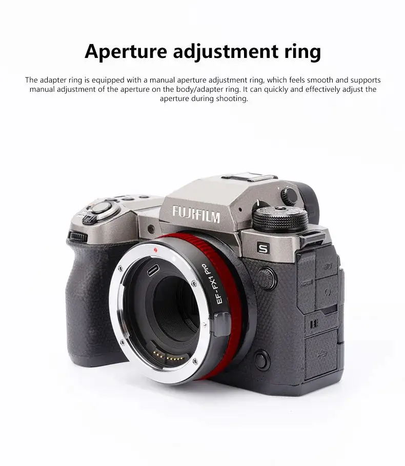 Viltrox EF-FX1 Pro AutoFocus Adapter Ring for Canon EF/EF-S Lens to Fuji X Mount Mirrorless Cameras